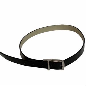 Black Patent Vegan Leather Belt Size Small